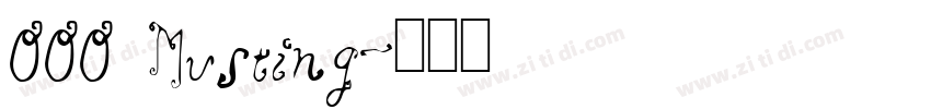 OOO Musting字体转换